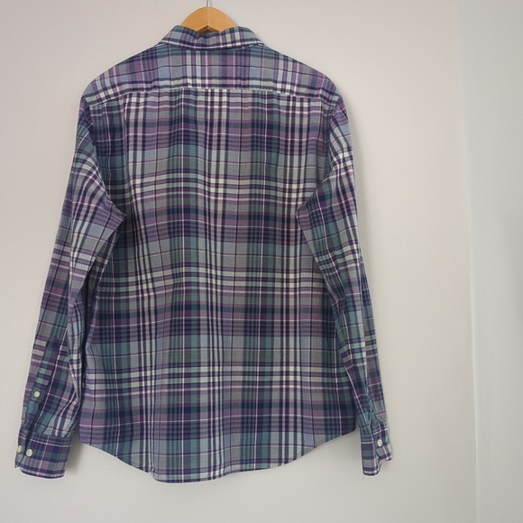 Banana Republic Mens Large Untucked Fit Button Up Corpcore Travel Casual Cotton - Picture 2 of 8